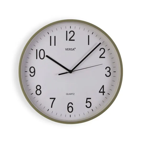 Wall Clock Versa Green Plastic 35,1 X 35,1 X 4,5 CM