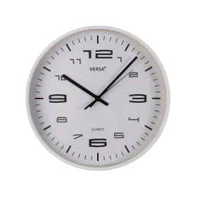 Sienas pulkstenis Versa Balts Plastmasa 30 x 30 x 4 cm