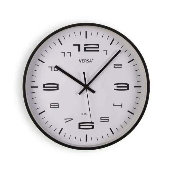 Wall Clock Versa Black Plastic 30 x 30 x 4 cm