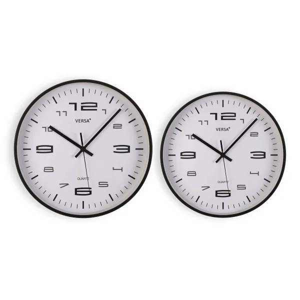 Wall Clock Versa Black Plastic 30 x 30 x 4 cm