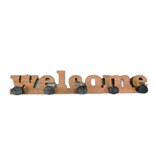 Настенная вешалка Versa Welcome Белый Деревянный MDF 4 X 5,5 X 34,5 CM