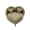 Jewelry box Versa Grey Polyester Metal Mirror MDF Wood 16 X 13,5 X 16 CM Sofa