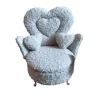 Dėžutė Versa Pilka Poliesteris Metalinis Veidrodis Medžio MDF 12 x 19 x 18 cm Fotelis