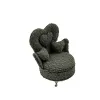 Dėžutė Versa Pilka Poliesteris Metalinis Veidrodis Medžio MDF 12 x 19 x 18 cm Fotelis