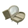 Шкатулка Versa Серый полиэстер Металл Зеркало Деревянный MDF 12,5 X 17 X 26,5 CM Диван