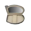 Jewelry box Versa Grey Polyester Metal Mirror MDF Wood 12,5 X 17 X 26,5 CM Sofa