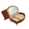 Шкатулка Versa Красный полиэстер Металл Зеркало Деревянный MDF 12,5 X 17 X 26,5 CM Диван