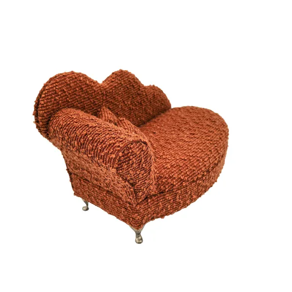 Шкатулка Versa Красный полиэстер Металл Зеркало Деревянный MDF 12,5 X 17 X 26,5 CM Диван
