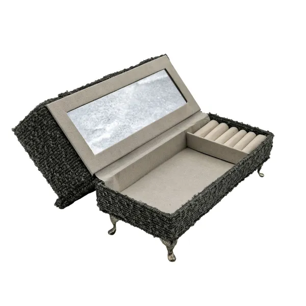 Korurasia Versa Harmaa Polyesteri Metalli Peili Puu MDF 9,5 X 12,5 X 23,5 CM Sohva