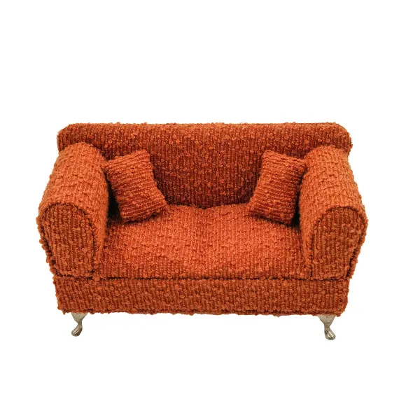 Шкатулка Versa Красный полиэстер Металл Зеркало Деревянный MDF 9,5 X 12,5 X 23,5 CM Диван