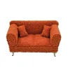 Шкатулка Versa Красный полиэстер Металл Зеркало Деревянный MDF 9,5 X 12,5 X 23,5 CM Диван