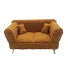 Шкатулка Versa Горчица полиэстер Металл Зеркало Деревянный MDF 9,5 X 12,5 X 23,5 CM Диван