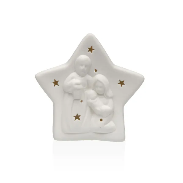 Kalėdų papuošalai Versa Balta Gimimas / Betliejus 5,5 X 12,3 X 12,4 CM Dekoratyvinė figūrėlė