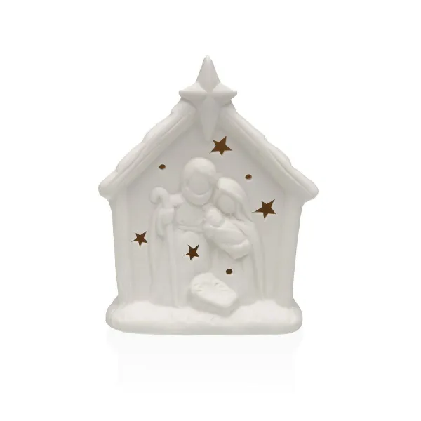 Christmas bauble Versa White Nativity/Bethlehem 4,8 X 14,3 X 11 CM Decorative Figure