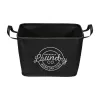 Бельевая корзина Versa Чёрный полиэстер PVC Металл EVA 38 x 25 x 26 cm