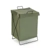 Laundry basket Versa Green Polyester Metal Polyethylene 35 X 48 X 30 CM