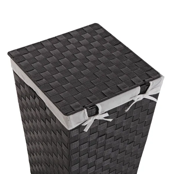 Laundry basket Versa Grey Polyester Metal polypropylene 33 x 52 x 33 cm