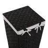 Бельевая корзина Versa Чёрный полиэстер Металл полипропилен 33 x 52 x 33 cm