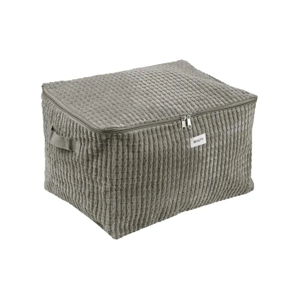 Storage Box Versa Corduroy 38 x 26 x 26 cm Khaki