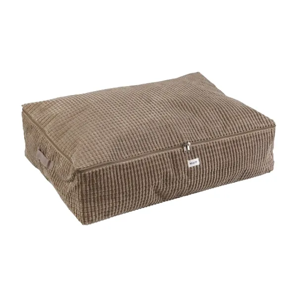 Säilytyslaatikko kannella Versa Corduroy 50 x 20 x 70 cm Khaki