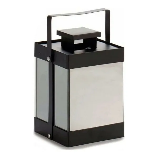 LED-lyhty Gift Decor Musta Peili 12,5 x 18,5 x 12,5 cm Metalli