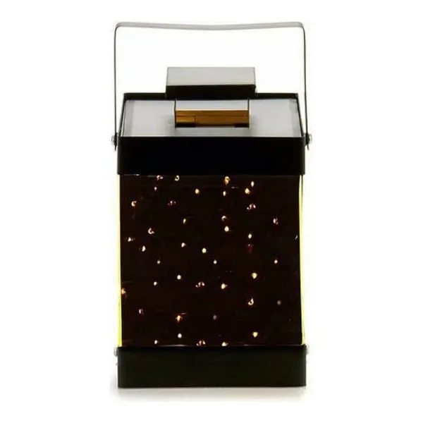 LED-lyhty Gift Decor Musta Peili 12,5 x 18,5 x 12,5 cm Metalli
