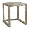 Set of 2 tables Gift Decor BIG-S3603662 White Beige Golden 42,5 x 61 x 60 cm (2 Pieces) (2 Units)