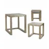 Set of 2 tables Gift Decor BIG-S3603662 Valkoinen Beige Kullattu 42,5 x 61 x 60 cm (2 Kappaletta) (2 osaa)