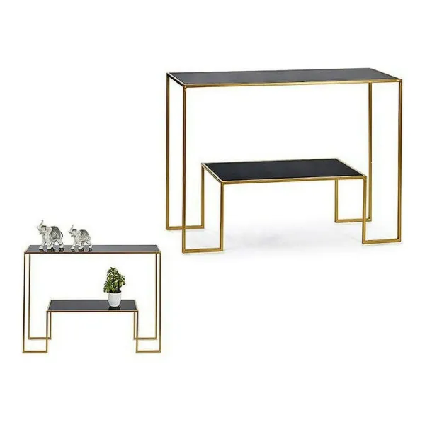 Мебель для прихожей Gift Decor BIG-S3605005 Чёрный Позолоченный 33 x 77 x 112 cm