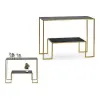 Мебель для прихожей Gift Decor BIG-S3605005 Чёрный Позолоченный 33 x 77 x 112 cm