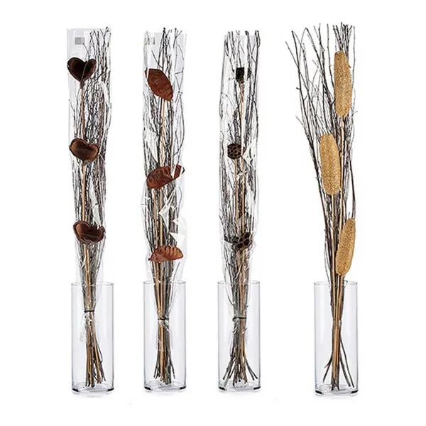 Buķetes Gift Decor Pelēks Dabisks Koks Dabīgā Šķiedra 12 x 96 x 10 cm