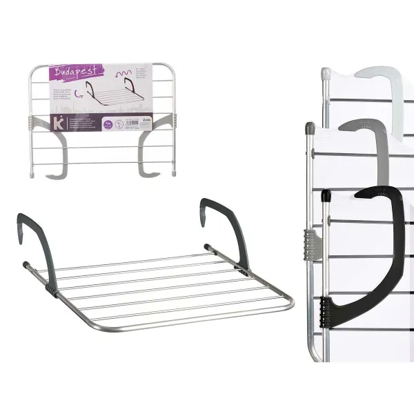 Clothes Line Kipit White Silver Light grey Dark grey Aluminium Plastic 63 x 3 x 50 cm 62,5 x 50 x 16,5 cm 62,5 x 3 x 50 cm 63 x