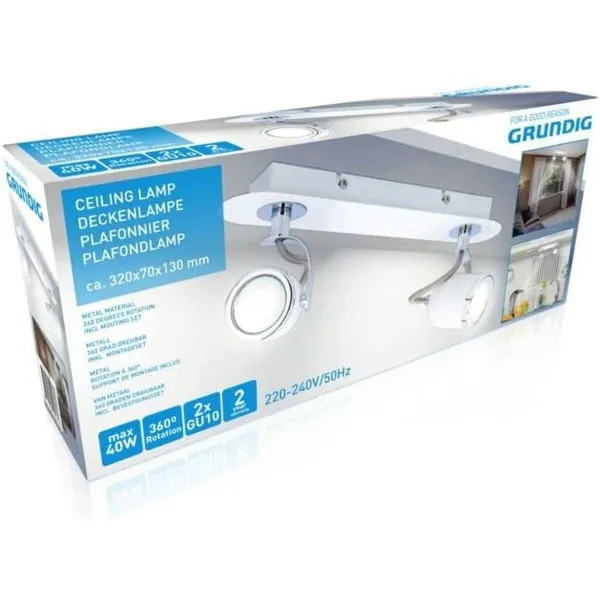 Ceiling Light Grundig 871125209961 White Metal 50 W 8 x 13 x 31 cm 360º