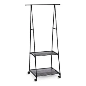 Coat Stand with Wheels Kipit Black Metal 45 x 157 x 55 cm