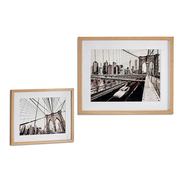 Картина Gift Decor Коричневый Деревянный Cтекло 43 x 3 x 53 cm Мост