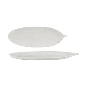 Декор для центра стола Gift Decor Белый Деревянный MDF 49 x 2,7 x 17,3 cm Декор Лист растения