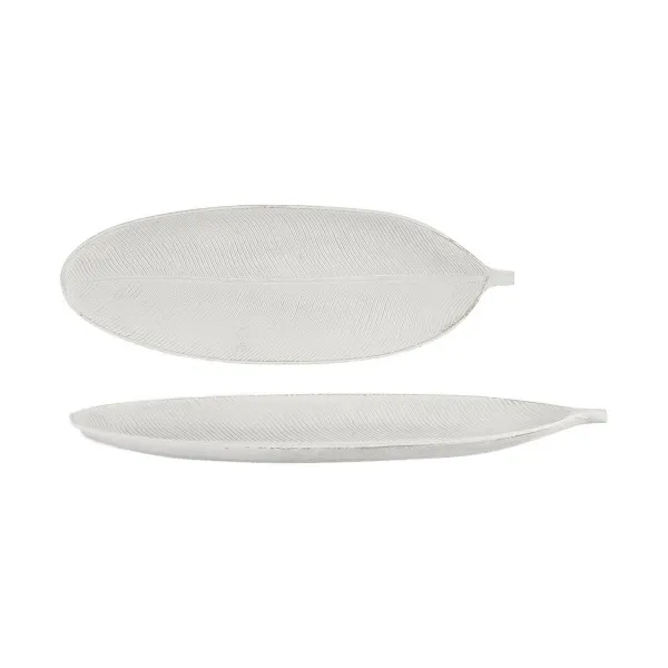 Декор для центра стола Gift Decor Белый Деревянный MDF 49 x 2,7 x 17,3 cm Декор Лист растения