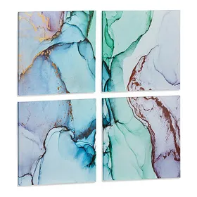 Полотно Gift Decor Полотно 35 x 7 x 35 cm Синий (4 Предметы)