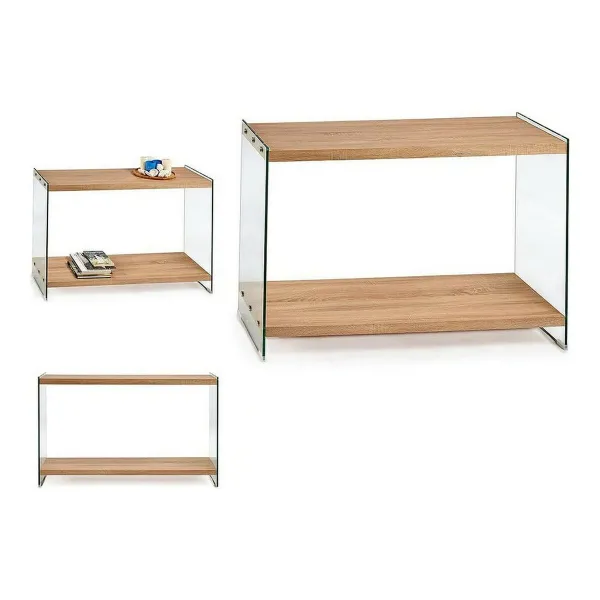 Hall Gift Decor Brown Transparent Wood 40 x 76 x 120 cm
