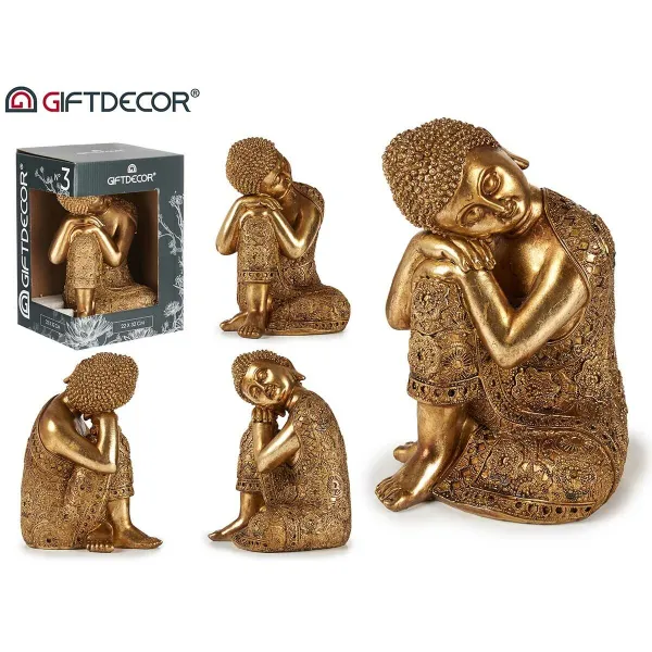 Koristehahmo Gift Decor Kullattu Buddha 20 x 30 x 20 cm