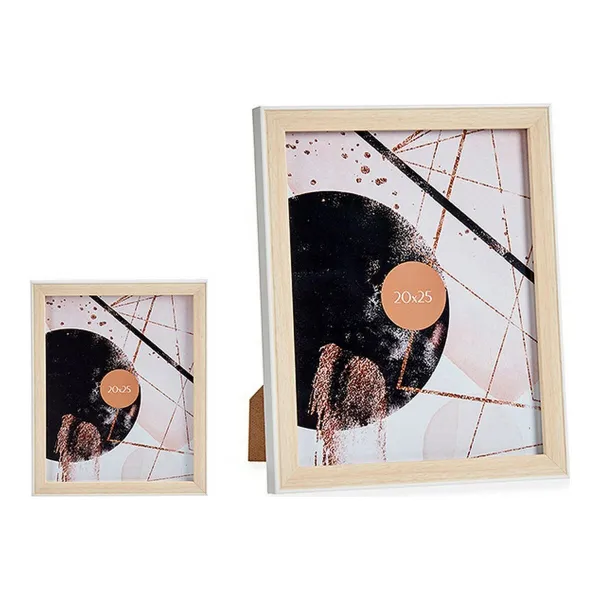 Фото рамка Gift Decor Белый Коричневый Деревянный Cтекло полипропилен Пластик