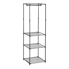 Garderobe Kipit Melns Pelēks Drāna polipropilēns Dzelzs Plastmasa 43,5 x 160 x 50 cm