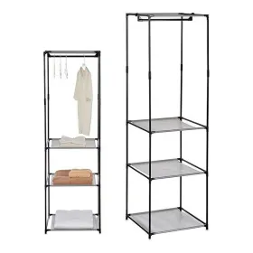 Garderobe Kipit Melns Pelēks Drāna polipropilēns Dzelzs Plastmasa 43,5 x 160 x 50 cm