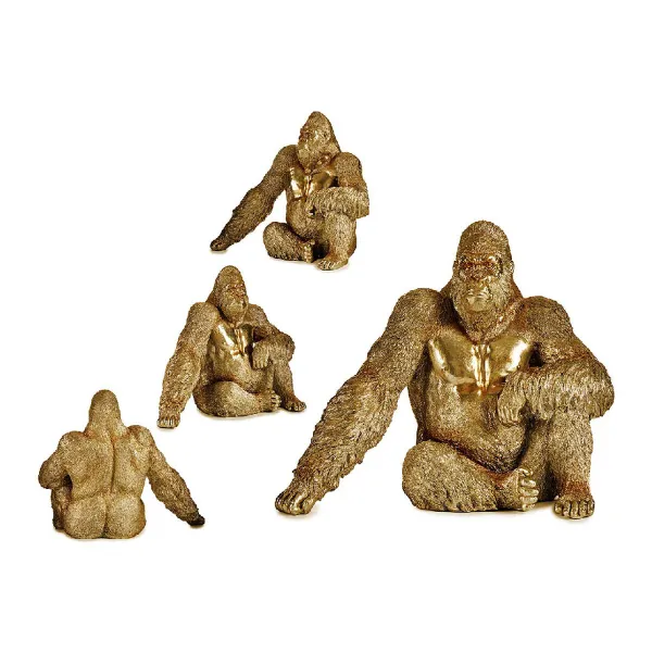 Dekoratīvās figūriņas Gift Decor Bronza Gorilla 36 x 50 x 62 cm