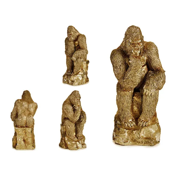 Декоративная фигура Gift Decor Позолоченный Горилла 20,5 x 47 x 23,5 cm