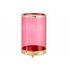 Подсвечник Gift Decor Розовый Позолоченный Металл Cтекло 12,2 x 19,5 x 12,2 cm цилиндр