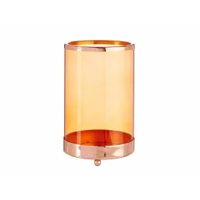 Žvakidė Gift Decor Varinis Gintaras Metalinis stiklas 12,2 x 19,5 x 12,2 cm Cilindras
