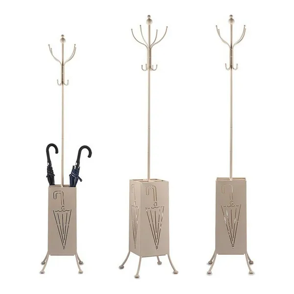 Mēteļu plaukts Gift Decor Krēmkrāsa Metāls 34 x 188 x 34 cm Lietussargu statnis