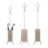 Mēteļu plaukts Gift Decor Krēmkrāsa Metāls 34 x 188 x 34 cm Lietussargu statnis