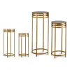 Dviejų staliukų rinkinys Gift Decor Juoda Auksinis Metalinis Stiklas 42,5 x 105 x 42,5 cm